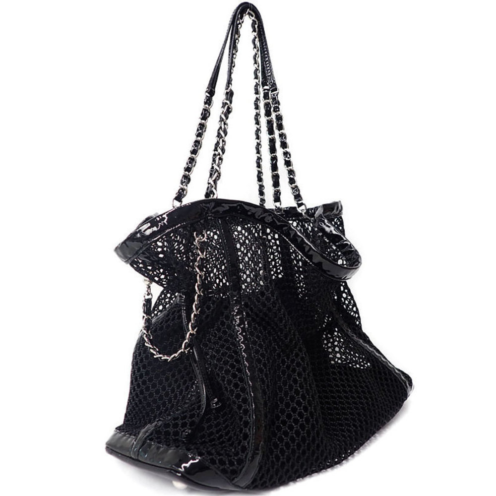 Chanel Tote Matelasse Chain Shoulder Mesh Bag Set